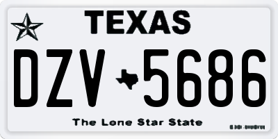 TX license plate DZV5686