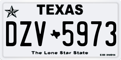 TX license plate DZV5973
