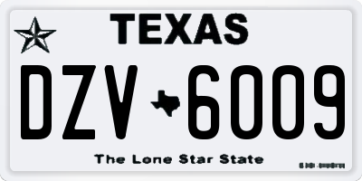 TX license plate DZV6009
