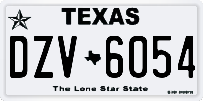 TX license plate DZV6054