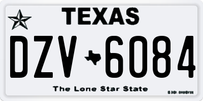 TX license plate DZV6084