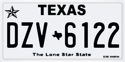 TX license plate DZV6122