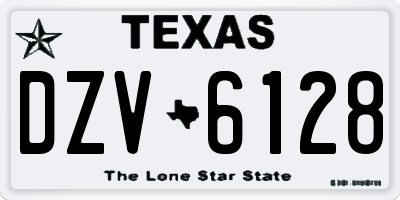 TX license plate DZV6128
