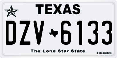 TX license plate DZV6133