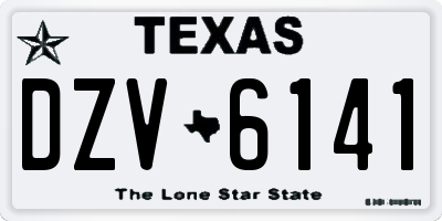 TX license plate DZV6141
