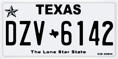 TX license plate DZV6142