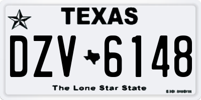 TX license plate DZV6148