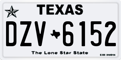 TX license plate DZV6152