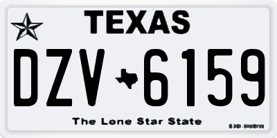 TX license plate DZV6159