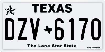 TX license plate DZV6170