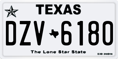 TX license plate DZV6180
