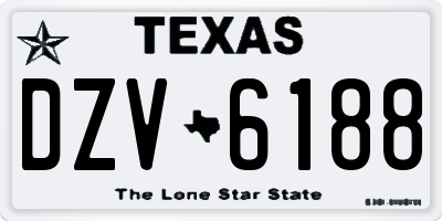 TX license plate DZV6188