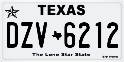 TX license plate DZV6212