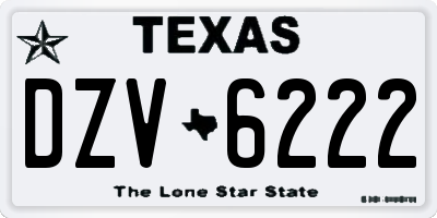 TX license plate DZV6222