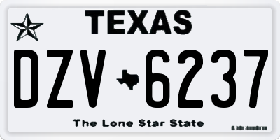 TX license plate DZV6237