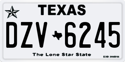 TX license plate DZV6245