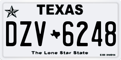 TX license plate DZV6248