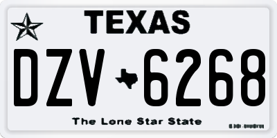 TX license plate DZV6268