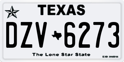 TX license plate DZV6273