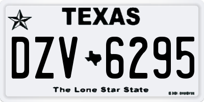 TX license plate DZV6295