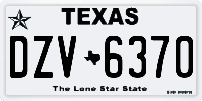 TX license plate DZV6370