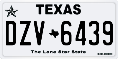 TX license plate DZV6439