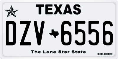 TX license plate DZV6556