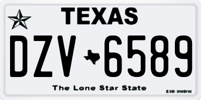 TX license plate DZV6589
