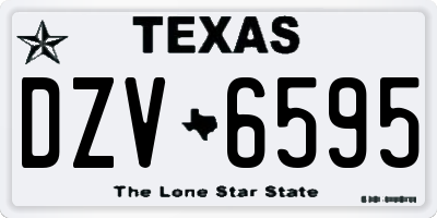 TX license plate DZV6595