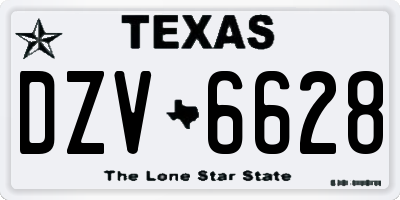 TX license plate DZV6628