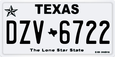 TX license plate DZV6722