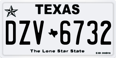 TX license plate DZV6732