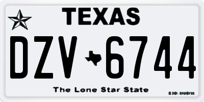 TX license plate DZV6744