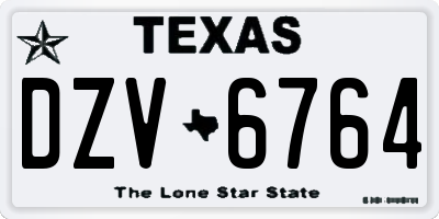 TX license plate DZV6764