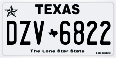 TX license plate DZV6822
