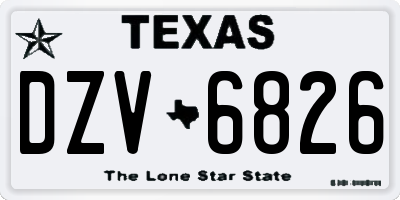 TX license plate DZV6826