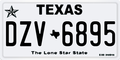 TX license plate DZV6895