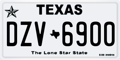 TX license plate DZV6900