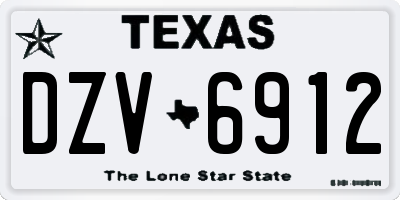 TX license plate DZV6912