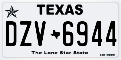 TX license plate DZV6944