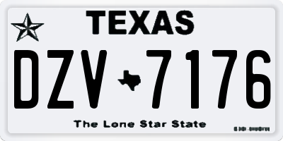 TX license plate DZV7176