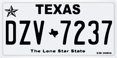 TX license plate DZV7237