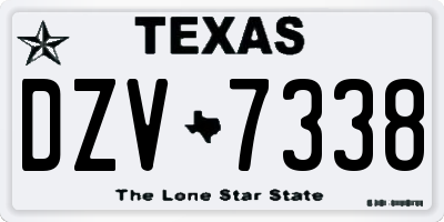 TX license plate DZV7338