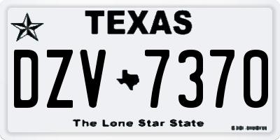 TX license plate DZV7370