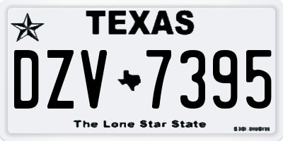 TX license plate DZV7395