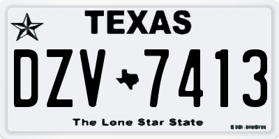 TX license plate DZV7413