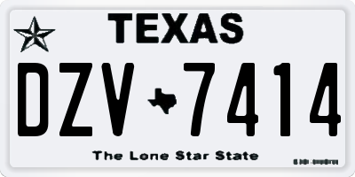 TX license plate DZV7414