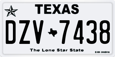 TX license plate DZV7438