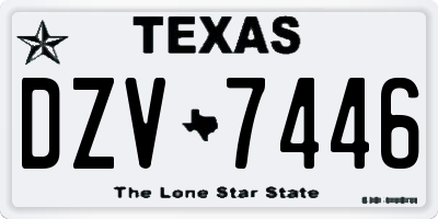 TX license plate DZV7446