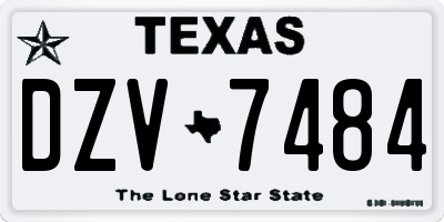 TX license plate DZV7484